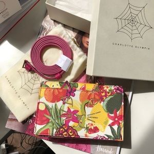 NWT Charlotte Olympia Feline Purse Fruit Wallet